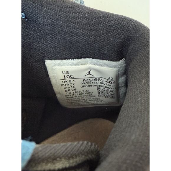 Nike Air Jordan 1 Retro High OG TD Toddler Size 10C Dark Marina Blue AQ2665-404 - Picture 8 of 9